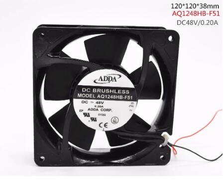 Original ADDA AQ1248HB-F51 Cooling Fan 48V 0.2A 9.6W 2wires AQ1248HB-F51 Fans